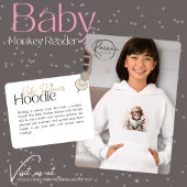 Baby Monkey Reader Meisje Pullover Hoodie