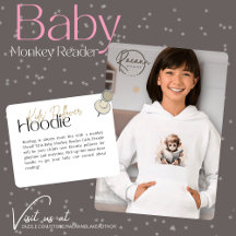 Baby Monkey Reader Meisje Pullover Hoodie