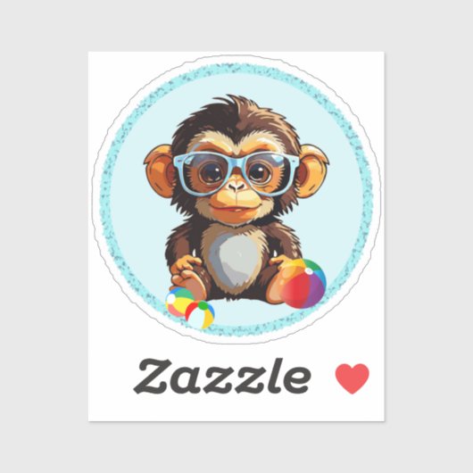 baby monkey sticker (Vel)