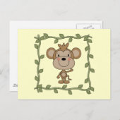 Baby Monkey Tshirts en Gifts Briefkaart (Voorkant / Achterkant)