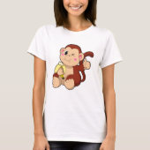 Baby Monkey with Banana T-shirt (Voorkant)