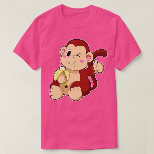 Baby Monkey with Banana T-shirt (Design voorkant)