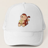 Baby Monkey with Banana Trucker Pet (Voorkant)
