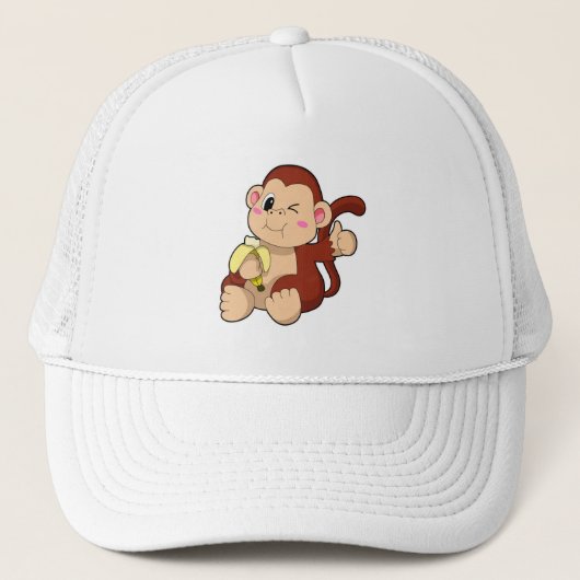 Baby Monkey with Banana Trucker Pet (Voorkant)