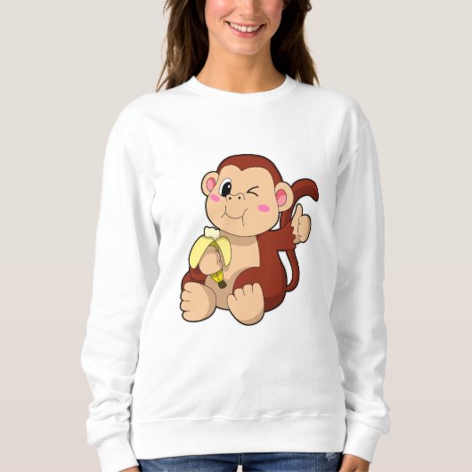 Baby Monkey with Banana Trui (Voorkant)