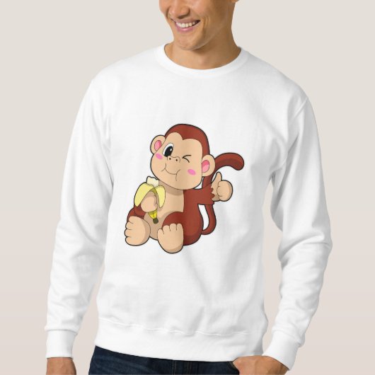 Baby Monkey with Banana Trui (Voorkant)