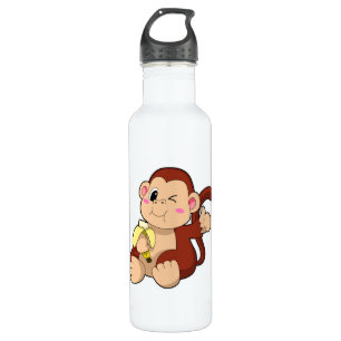 Baby Monkey with Banana Waterfles