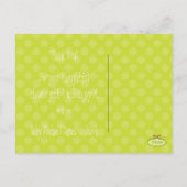 Baby monogram dank je, polka dots aankondigingskaart (Achterkant)