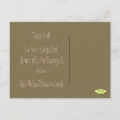 Baby monogram Dank u, voeg uw foto's in Aankondigingskaart (Achterkant)