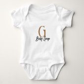 baby Monogram Unisex naam personaliseren minimaal Romper (Voorkant)