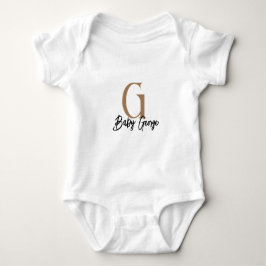 baby Monogram Unisex naam personaliseren minimaal Romper