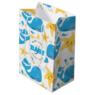 Baby monogram voor Cartoon op schaal- en tonijn Medium Cadeauzakje