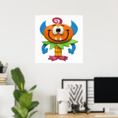 Baby Monster Baby Girl Shower Nursery Poster (Thuiskantoor)