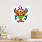 Baby Monster Baby Girl Shower Nursery Poster (Keuken)