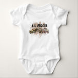 Baby Monster Truck Verjaardagsfeest Romper<br><div class="desc">Deck de kleinste in je crew uit met deze aanpasbare monstertruck shirten! Deze optie kan worden gepersonaliseerd voor baby's, broers en zussen, enz. Bekijk het hele collectie om gepersonaliseerde bijpassende feestartikelen te vinden. Het collectie thema bevat grote trucks, banden, vlammen, dammen en meer, gedaan in een boho neutrale waterverf kunststijl...</div>