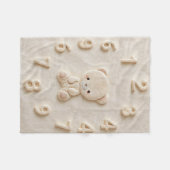 Baby Monthly Milestone Blanket Fleece Deken (Voorkant (Horizontaal))