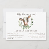 Baby Moo-ving in Soon Eucalyptus Baby shower Kaart (Voorkant)