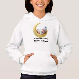 Baby Moon Girls Hoodie – Maan en baby knuffelkind