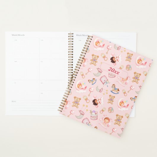 Baby Moon Star Beer Speelgoed Roze Thema Gepersona Planner (Display)