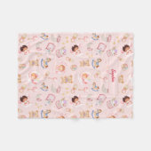 Baby Moon Star Beer Speelgoed thema gepersonalisee Fleece Deken (Voorkant (Horizontaal))