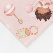 Baby Moon Star Beer Speelgoed thema gepersonalisee Fleece Deken (Hoek)