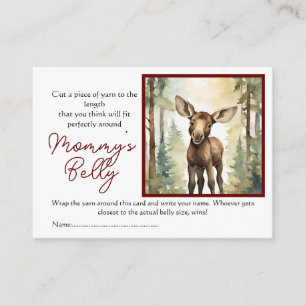 Baby Moose Baby Bump Game Raad mam's buik grootte Informatiekaartje