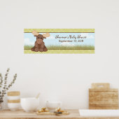 Baby Moose Baby shower Banner Poster (Keuken)