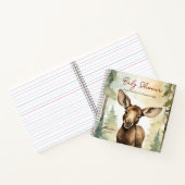 Baby Moose Baby shower gastenlijst Notitieboek (Binnen)