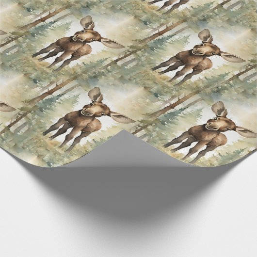 Baby Moose Cadeaupapier (Hoek)