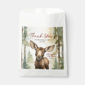 Baby Moose Genderneutraal Baby shower Bedankzakje (Voorkant)