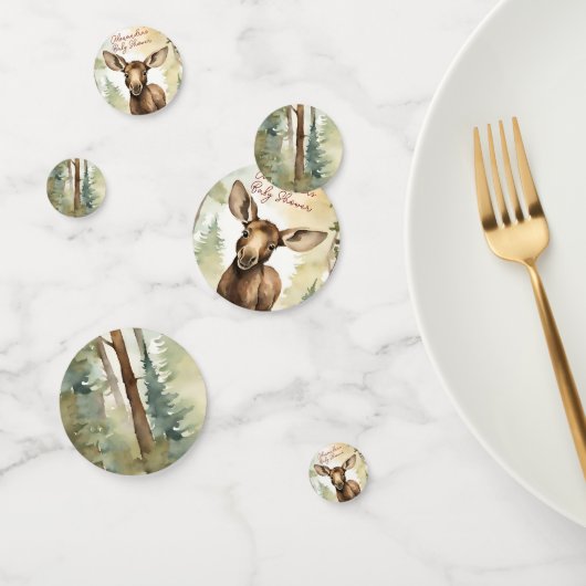 Baby Moose Genderneutraal Baby shower Confetti (Groep)