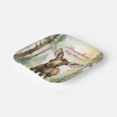Baby Moose Genderneutraal Baby shower Papieren Bordje (Gebogen)