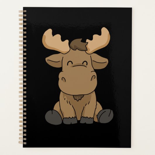 Baby Moose Gift Women Moose Gift Mannen Moose Planner (Voorkant)