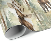 Baby Moose Het Een Jongen Baby shower Cadeaupapier (Rol Hoek)