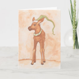 Baby Moose met Holiday Elf Pet Feestdagen Kaart