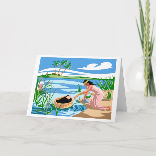 Baby Moses gepersonaliseerd Wenskaart Kaart (Voorkant)