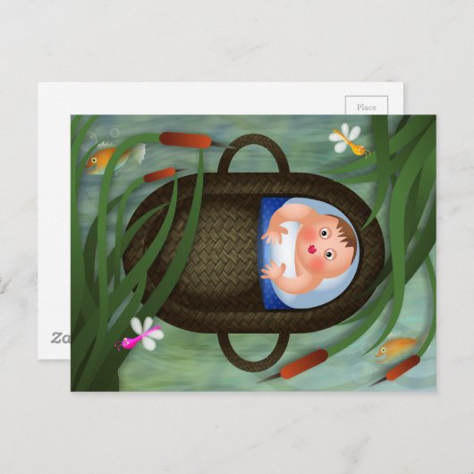 Baby Moses Passover Cartoon Briefkaart (Voorkant / Achterkant)