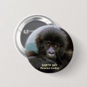 Baby Mountain Gorilla EARTH DAY Button (Voorkant /achterkant)