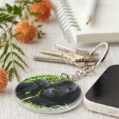 Baby Mountain Gorilla Kisses Silverback Gorilla Sleutelhanger (Voorkant Rechts)