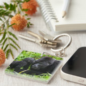 Baby Mountain Gorilla Kisses Silverback Gorilla Sleutelhanger (Voorkant Rechts)