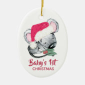 Baby Mouse Eerste Kerstmis Keramisch Ornament (Voorkant)