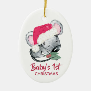 Baby Mouse Eerste Kerstmis Keramisch Ornament