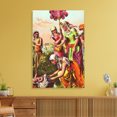 Baby Mozes aan de rivier de Wrapped Canvas Afdruk (Insitu (Woonkamer))