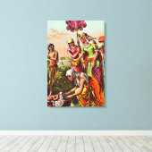 Baby Mozes aan de rivier Ingepakt Canvas Afdruk (Insitu (Houten vloer))