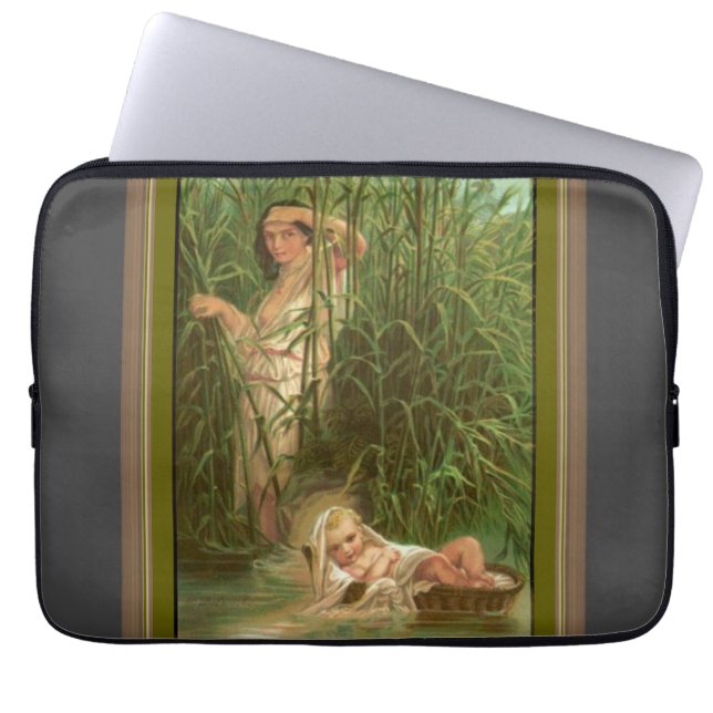 Baby Mozes en de Nijl Laptop Sleeve (Voorkant)