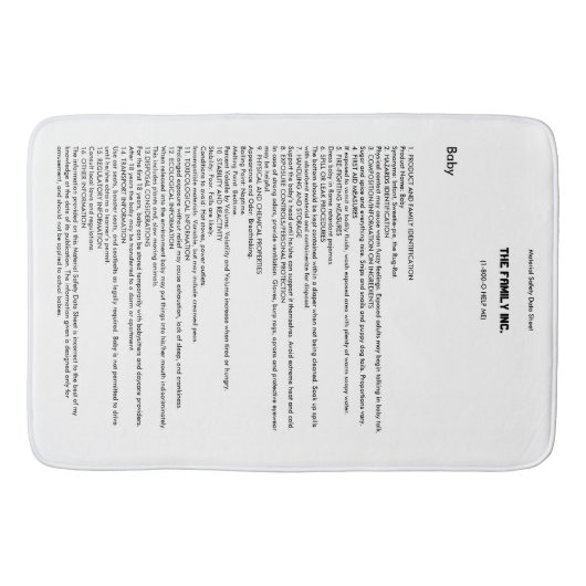 Baby MSDS Bath Mat (Voorkant)