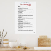 Baby MSDS grappig poster (Keuken)