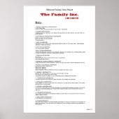 Baby MSDS grappig poster (Voorkant)