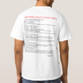 Baby MSDS grappige T-Shirt (Achterkant)