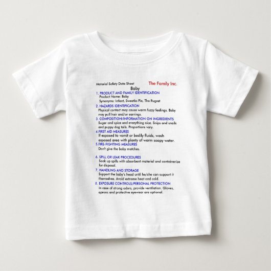 Baby MSDS T-Shirt (Voorkant)